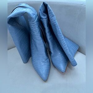 Fashion Nova Blue Boots Size 10